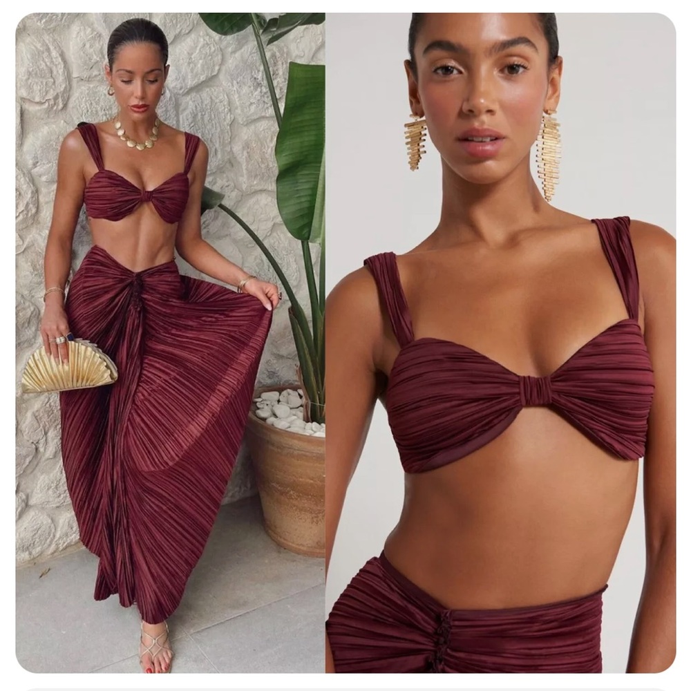 CULT GAIA Maroon Ulla Top